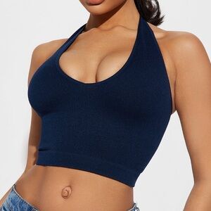 BOGO 🛍️ Ambiance Navy Blue Halter Top